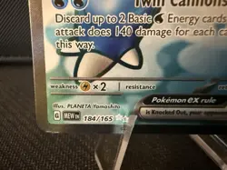 Pokemon TCG Blastoise ex #184/165 Scarlet & Violet 151 Holo Full Art NM - Image 5