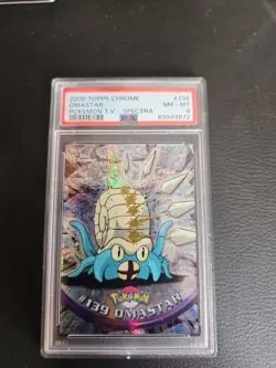2000 Topps Chrome Pokemon Omastar Spectra Card #139 NM-MT 8 - Image 1