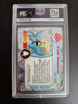 2000 Topps Chrome Pokemon Omastar Spectra Card #139 NM-MT 8 - Image 2