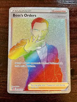 Pokemon TCG Boss's Orders 200/192 Rebel Clash Rainbow Rare Card - Image 1