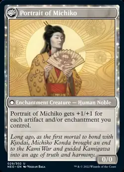 Michiko's Reign of Truth // Portrait of Michiko [Kamigawa: Neon Dynasty] Magic - Image 2