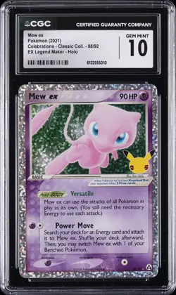 2021 POKEMON #88/92 MEW EX CGC 10 GEM MINT - Image 1