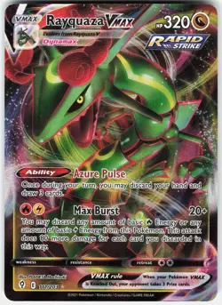 Pokemon Rayquaza VMAX 111/203 Holo VMAX Rare Evolving Skies Pokemon Near Mint - Image 1