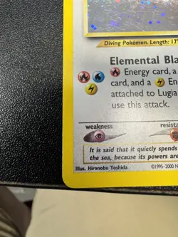 Pokemon TCG Lugia 9/111 Neo Genesis Holo Rare Unlimited English 2000 90 HP LP - Image 1