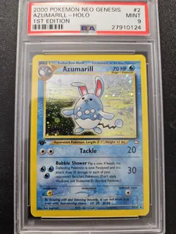 Pokemon PSA 9 1st Edition Neo Genesis Azumarill Holo Rare 2/111 MINT - Image 1