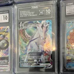 9x Japanese Pokemon 1x US TCG Graded CGC/TAG Gem Mint 10 Holo Full Art Lot - Image 4
