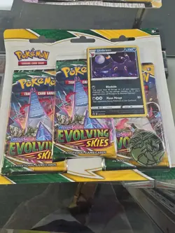 2021 Pokemon Sword & Shield Evolving Skies 3-pack Blister Umbreon Promo SEALED - Image 1