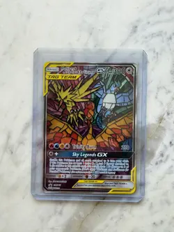 Pokemon Moltres & Zapdos & Articuno GX TAG TEAM Full Art Promo SM210 300 HP - Image 1