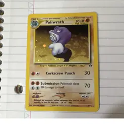 Pokemon TCG Poliwrath Neo Discovery 9/75 Holo Rare English 90 HP 2001 - Image 1