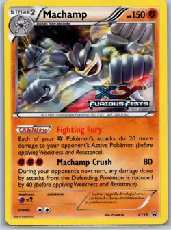 Pokemon TCG Machamp Holo Rare Holo XY - Furious Fists Promo Stamped XY13 LP - Image 1