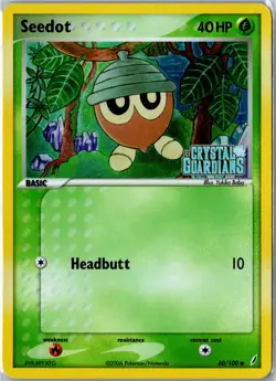 Seedot 60/100 Crystal Guardians 2006 Common Reverse Holo Stamped MP - Image 1