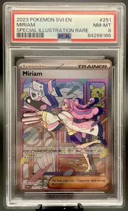 Miriam 251/198 SV01 Scarlet & Violet Base SIR Holo PSA 8 Pokemon TCG NM - Image 1