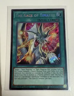 The Gaze of Timaeus MZMU-EN013 Secret NM Yugioh 1st ED + Bonus - Image 1