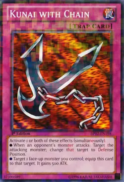 Kunai with Chain - BP02-EN198 - Mosaic Rare - 1st Edition x1 - Lightly Played - Image 1