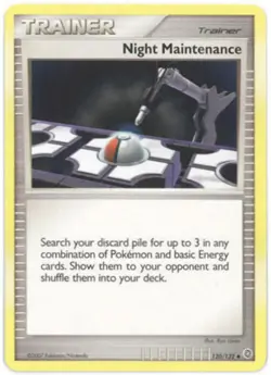 Pokemon Card - Secret Wonders 120/132 - NIGHT MAINTENANCE (uncommon) - NM/Mint - Image 1