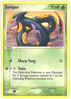Pokemon Card - Power Keepers 23/108 - SEVIPER (rare) - NM/Mint - Image 1