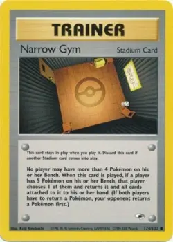 Pokemon Card - Gym Heroes 124/132 - NARROW GYM (common) - NM - Image 1