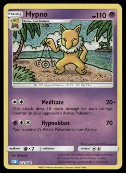 Hypno 012/034 Holo Classic Collection Trading Card Game Classic Pokemon NM - Image 1