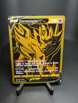 Zamazenta V SWSH077 Gold Holo Black Star Promo Card - Image 1
