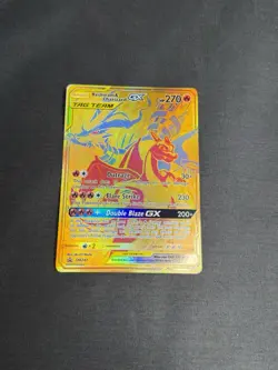 Reshiram & Charizard GX SM247 Sm Holo Gold Card Tag Team Promo - Image 1