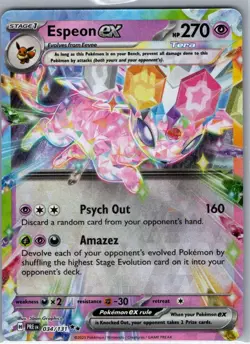 Espeon ex 034/131 SV: Prismatic Evolutions - Pokemon Card - NM - Image 1