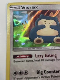 Snorlax 158/214 Holo Rare Unbroken Bonds Pokemon cards Holo HP Slightly Warp - Image 4