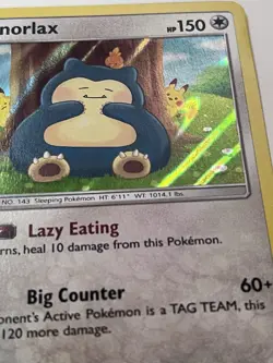 Snorlax 158/214 Holo Rare Unbroken Bonds Pokemon cards Holo HP Slightly Warp - Image 5