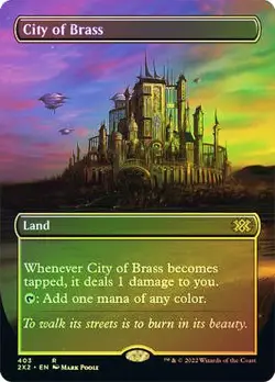 City of Brass Foil Borderless Double Masters 2022 NM MTG - Image 1