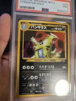 2000 Pokemon Japanese Neo 2 Tyranitar 248 Holo PSA 9 MINT - Image 3