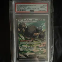 Pokemon Bouffalant ex 170/086 White Flare Special Illustration Rare PSA 10 - Image 1