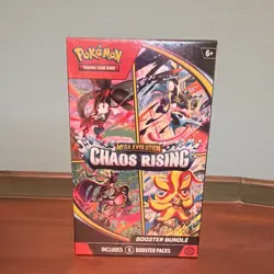 Pokemon TCG Mega Evolution Chaos Rising Booster Bundle Box - 6 Booster Packs - Image 1