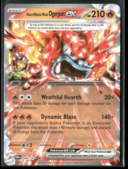 Hearthflame Mask Ogerpon ex 040/167 Twilight Masquerade (TWM) Pokemon TCG - Image 1