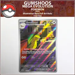 Pokemon Mega Evolution: Gumshoes 153/132 Illustration Rare Holo NM - Image 1