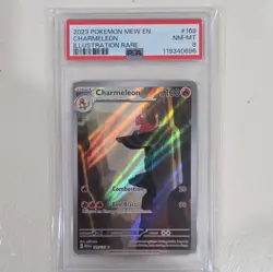 Pokemon Charmeleon 169/165 Sv: Scarlet & Violet 151 Holo PSA 8 EN - Image 1
