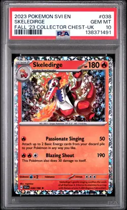 2023 POKEMON SVI EN-SCARLET & VIOLET #038 SKELEDIRGE PSA 10 - Image 1