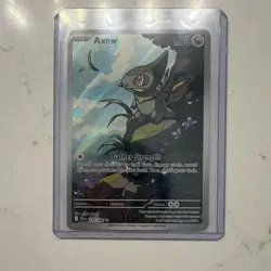 Pokemon Axew 145/086 Sv: Black Bolt Holo Illustration Rare Basic 70 HP Bite - Image 1