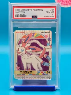 PSA 10 - 2023 MARUMIYA POKEMON STICKERS 36 SYLVEON - Image 1