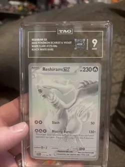 Reshiram ex 173/086 Sv: White Flare Holo Tag Graded 9 Pokemon Rare - Image 2