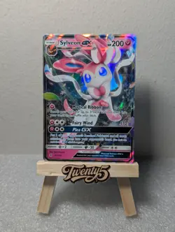 2017 Sylveon GX 92/145 Ultra Rare Sun & Moon Guardians Rising Pokemon TCG NM - Image 1