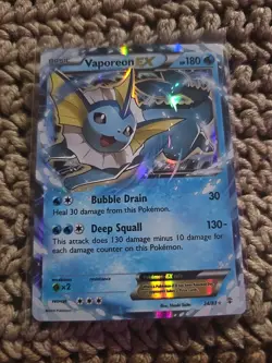 Pokemon TCG Vaporeon EX 24/83 Ultra Rare Holo - Image 1