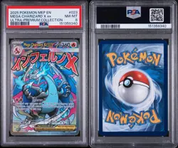 2025 POKEMON MEP EN-ME BLACK STAR PROMO #023 MEGA CHARIZARD X EX PSA 8 - Image 3