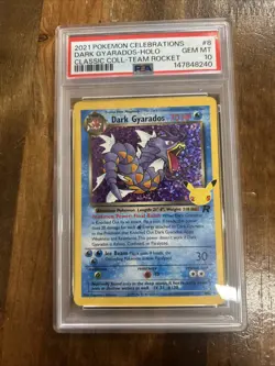 GRADED PSA 10 2021 Pokemon Celebrations Dark Gyrados-Holo Classic Coll-Team Rock - Image 1