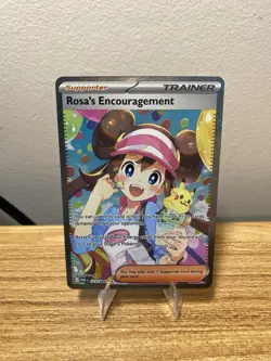 Pokemon Company Rosa's Encouragement 123/088 Full Art Holo English Perfect Order - Image 1