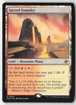 MTG - Sacred Foundry R Edge of Eternities 256 LP-NM - Image 1