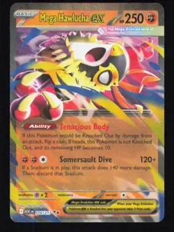 Mega Hawlucha ex 116/217 Holo Ascended Heroes Pokemon Near Mint - Image 1