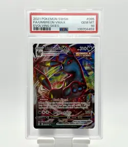 PSA 10 Umbreon VMAX 095/203 SWSH07: Evolving Skies Holo Pokemon Eeveelution Rare - Image 1