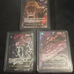 Bandai One Piece Card Game OP13 Japanese Holo Character Lot 3 Cards Saturn - Image 1