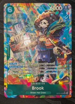 One Piece TCG Brook OP15-032 SR - Alt Art - Adventure on Kami's Island NM - Image 1