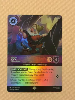 Doc Taking Notes 210/204 Epic Holofoil Wilds Unknown Snow White Disney Lorcana - Image 1