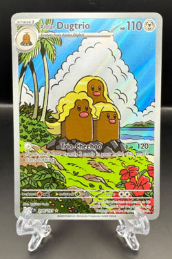 Pokemon TCG: Alolan Dugtrio 208/191 - SV: Surging Sparks - Illustration Rare NM - Image 1